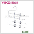 Multifuctional space saving 4-tier chrome plated metal skirt hanger